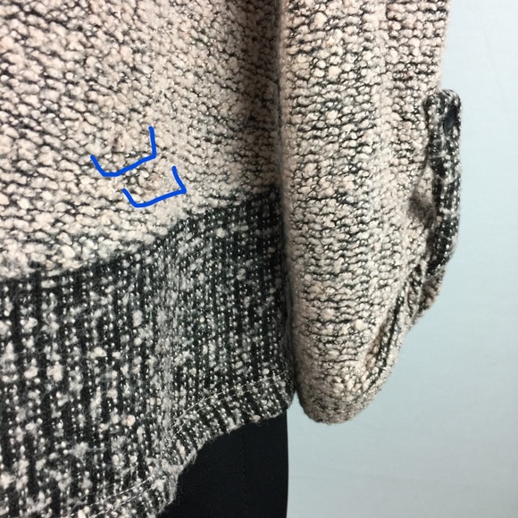 SJS S Cowl Neck Nubby Knit Asymmetric Hem Sweater - Picture 3 of 8